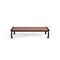 Frog Furnishings Brown 6' Heritage Backless Bench with Black Frame PB 6BROBFHERBAC - alternate 2
